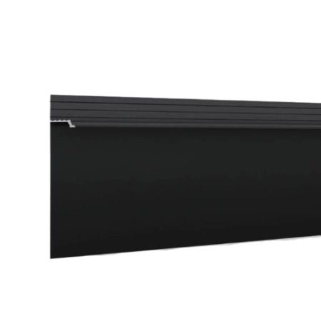 Плинтус алюминиевый скрытый с подсветкой Laconistiq Regular Черный RAL 9005 41-21-300 матовый 3000×80×13