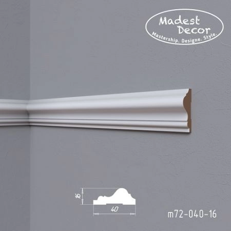 Лепнина Молдинги Madest Decor Молдинг Madest Decor m72-040-16 под покраску