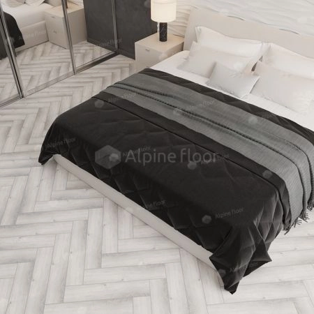 Кварц виниловое покрытие Alpine Floor Parquet LVT Клеевая Parquet LVT Дуб Альхена ЕСО 16-12 венгерская елка 590×118×2,5