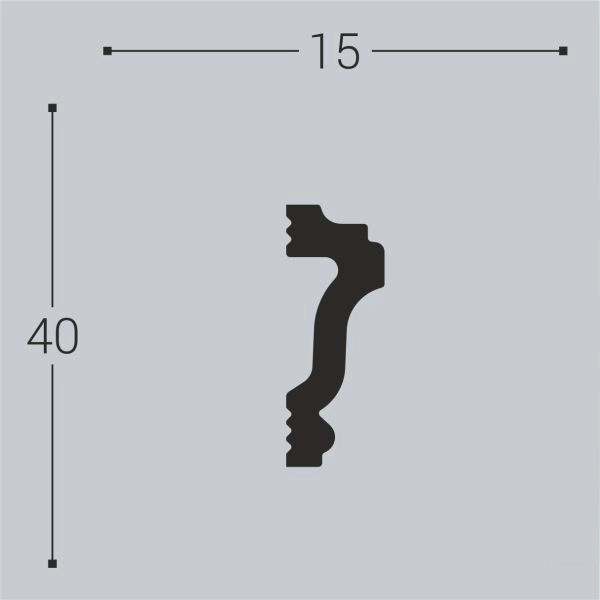Молдинг под покраску Bello Deco M4 2000×40×15