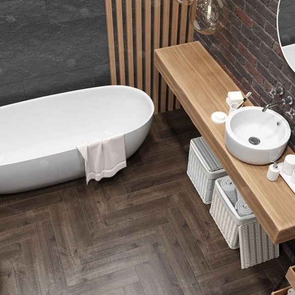 Кварц виниловое покрытие Alpine Floor Parquet Light Дуб Альферац ECO 13-22 венгерская елка 600×125×4