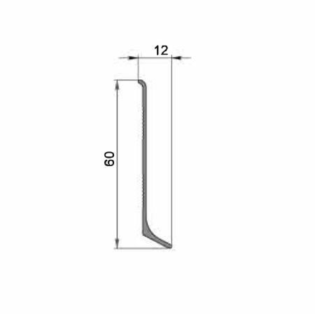 Плинтус Алюминиевый анодированный Шампань 3м Плинтус Алюминиевый анодированный Шампань 3м