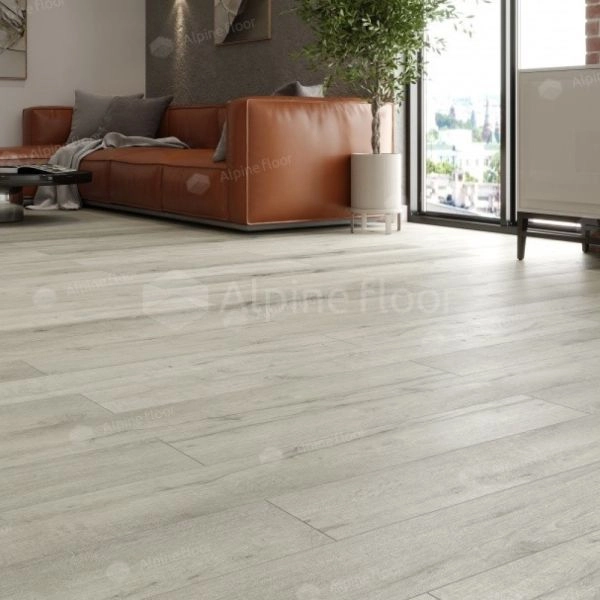 Кварц виниловое покрытие Alpine Floor Premium XL Дуб Серебряный ECO 7-22 1220×183×8