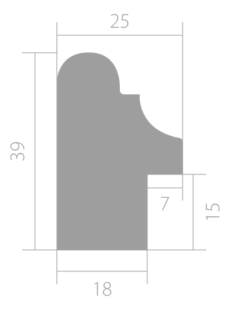 Лепнина Молдинги Ultrawood Молдинг Ultrawood U 005 (2200 х 39 х 25)