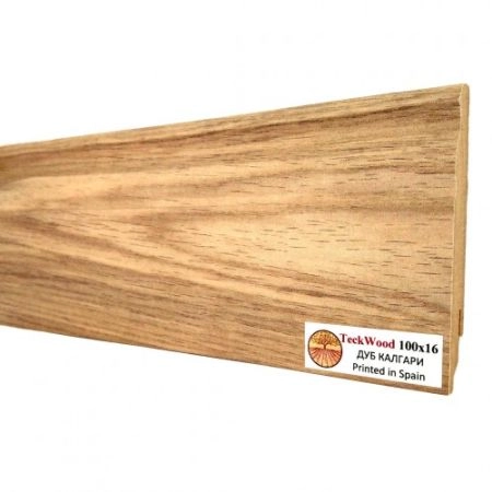 Плинтус МДФ ламинированный TeckWood дуб Калгари 2150×100×16