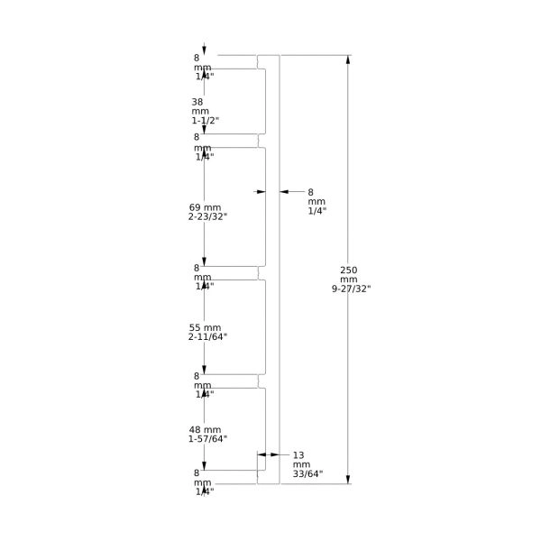 Стеновые панели Orac Decor Стеновая панель Orac Decor SX207 Square 2000×250×13