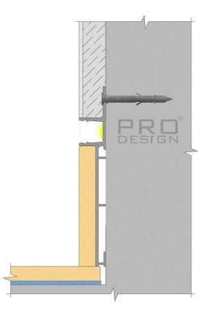 Плинтус Pro Design Скрытый плинтус  Плинтус скрытого монтажа Pro Design Combo 603 Анодированный серебро