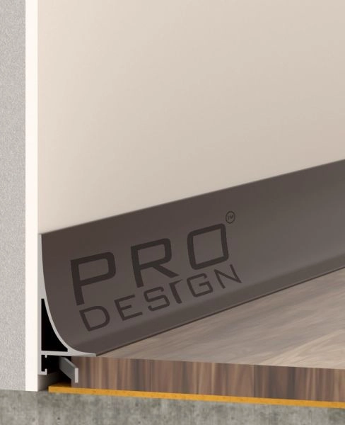 Плинтус Pro Design Щелевой плинтус Плинтус Pro Design Corner L 584 Анодированный коньяк