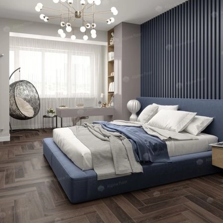 Кварц виниловое покрытие Alpine Floor Parquet LVT Клеевая Parquet LVT Фафнир ЕСО 16-16 венгерская елка 590×118×2,5