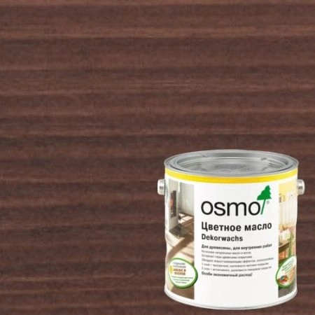 Масло с твердым воском для дерева Osmo Dekorwachs Transparent цвет 3161 Венге шелковисто-матовый 0,125 л