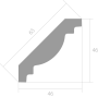 Лепнина Карнизы Карнизы Ultrawood потолочный CR 021 (2440 х 46 х 46)