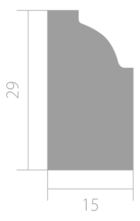 Лепнина Молдинги Ultrawood Молдинг Ultrawood U 0001 (2440 х 29 х 15)