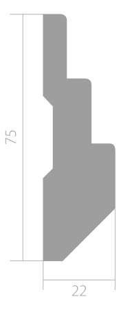 Лепнина Молдинги Ultrawood Молдинг Ultrawood U 004 (2200 х 75 х 22)