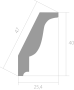 Лепнина Карнизы Карнизы Ultrawood потолочный CR 025 (2440 х 40 х 25,4)