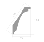Лепнина Карнизы Карнизы Ultrawood потолочный CR 2335 (2440 х 114 х 75)