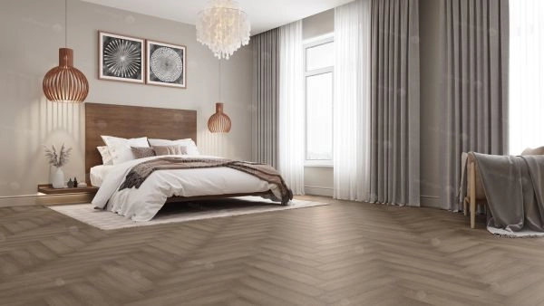 Кварц виниловое покрытие Alpine Floor Parquet LVT Клеевая Parquet LVT Дуб Насыщенный ЕСО 16-7 венгерская елка 590×118×2,5