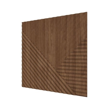 Стеновая панель Пирамида МДФ Орех-темный  500х500х8 (4 шт.)
