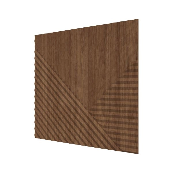 Стеновая панель Пирамида МДФ Орех-темный  500х500х8 (4 шт.)