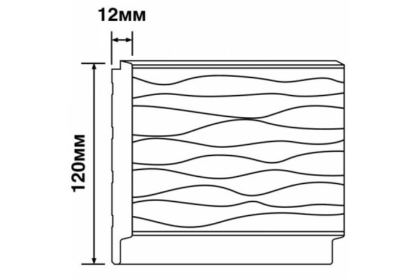 Стеновые панели Hiwood Стеновая панель Hiwood LV127W GR15K 2700×120×12