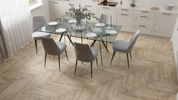 Кварц виниловое покрытие Alpine Floor Parquet LVT Клеевая Parquet LVT Дуб Ваниль Селект ЕСО 16-3 венгерская елка 590×118×2,5