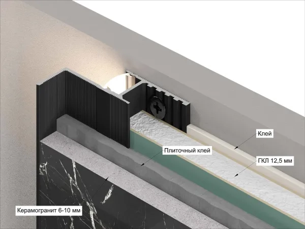 Laconistiq Многоуровневый профиль Multilevel NEW 46.5x28.7x3000мм