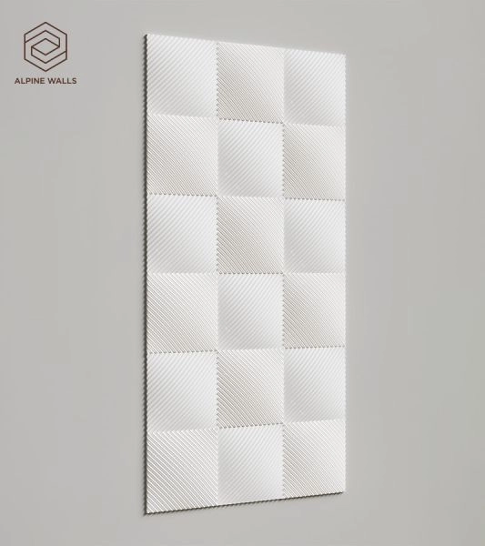 Стеновая панель под покраску Alpine Walls Geometrium  ECOGR0207W  1200*600*25
