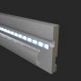 Плинтус Evrowood со светодиодной подсветкой Плинтус Evrowood МДФ Белый PN 101 Led  2000×100×16