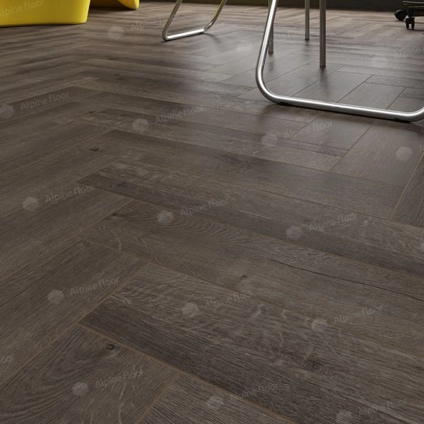 Кварц виниловое покрытие Alpine Floor Parquet LVT Клеевая Parquet LVT Дуб Антарес ЕСО 16-19 венгерская елка 590×118×2,5