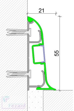 Плинтус Fezard Плинтус  кабельный с подсветкой  ALP-65 led