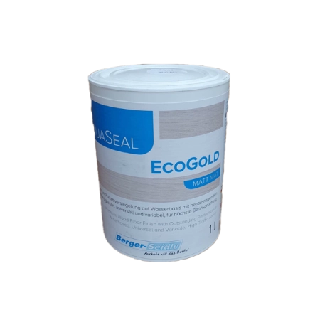 Паркетная химия Лак для паркета Лак Aqua-Seal EcoGold Однокомпонентный акрилово-полиуретановый лак 1л