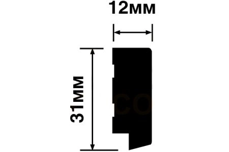 Стеновые панели Hiwood Молдинг для панелей Финишный молдинг Hiwood LF124B BR395K 2700×31×12