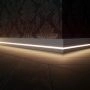 Плинтус Evrowood со светодиодной подсветкой Плинтус Evrowood МДФ Белый PN 120 Led  2000×110×16