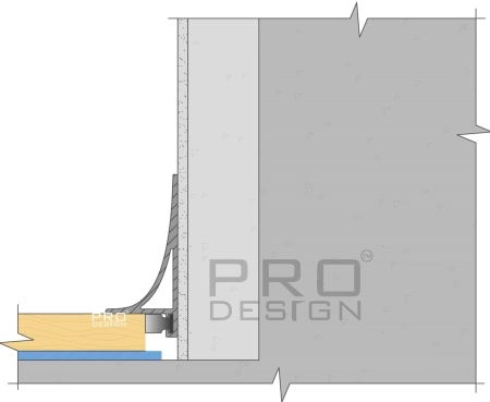 Плинтус Pro Design Щелевой плинтус Плинтус Pro Design Corner L 584 Анодированный шампань