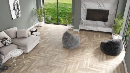 Кварц виниловое покрытие Alpine Floor Parquet LVT Клеевая Parquet LVT Дуб Натуральный отбеленный ЕСО 16-5 венгерская елка 590×118×2,5