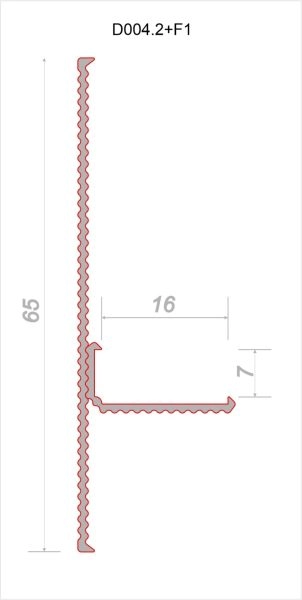 Плинтус Decaro Универсальный регулируемый профиль D004.2 Regulated