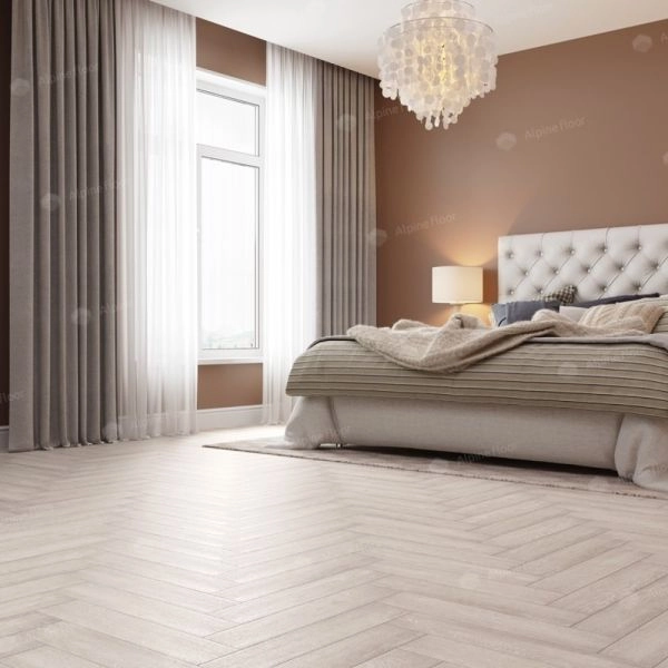 Кварц виниловое покрытие Alpine Floor Parquet LVT Клеевая Parquet LVT Голубой Лес ЕСО 16-9 венгерская елка 590×118×2,5