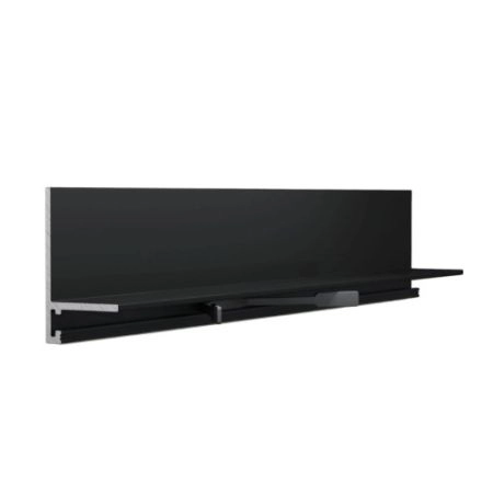 Микроплинтус алюминиевый Laconistiq MICRO L Черный RAL 9005 17-21-245 матовый 2450×25,8×16,2
