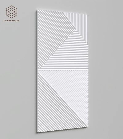 Стеновая панель под покраску Alpine Walls Geometrium  ECOGR0209W  1200*600*25