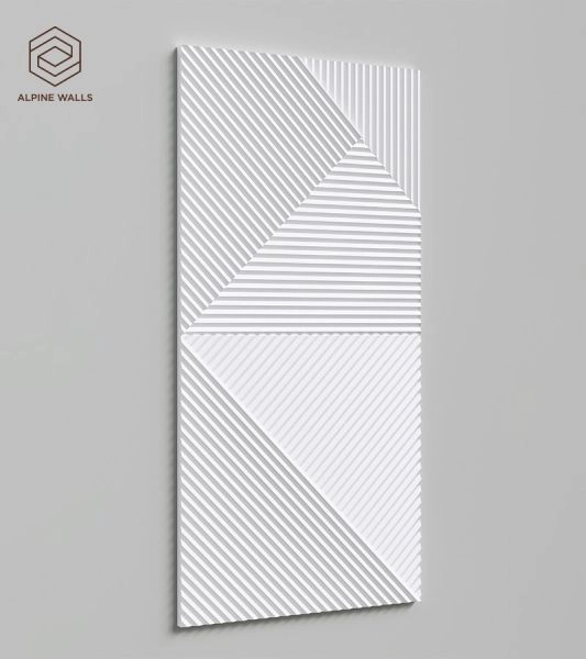 Стеновая панель под покраску Alpine Walls Geometrium  ECOGR0209W  1200*600*25