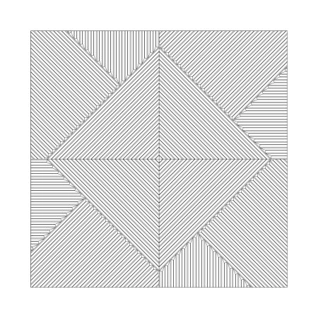 Стеновая панель Пирамида МДФ Орех-темный  500х500х8 (4 шт.)