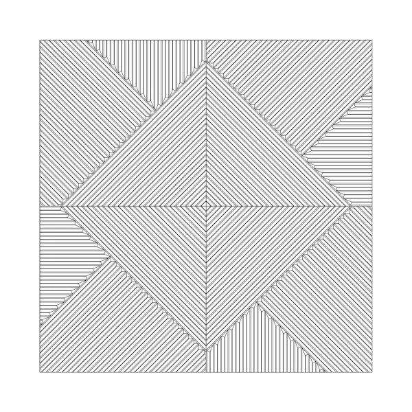 Стеновая панель Пирамида МДФ Орех-темный  500х500х8 (4 шт.)