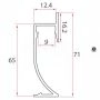 Плинтус Скрытый Скрытый профиль анодированный 71 мм LED