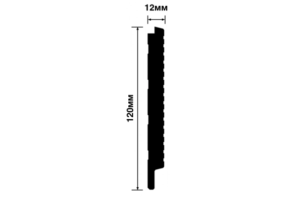 Стеновые панели Hiwood Стеновая панель Hiwood LV127L S339S 2700×120×12