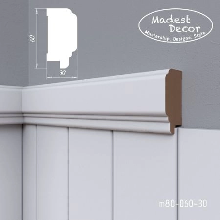 Лепнина Молдинги Madest Decor Молдинг Madest Decor для панелей m80-060-30 под покраску