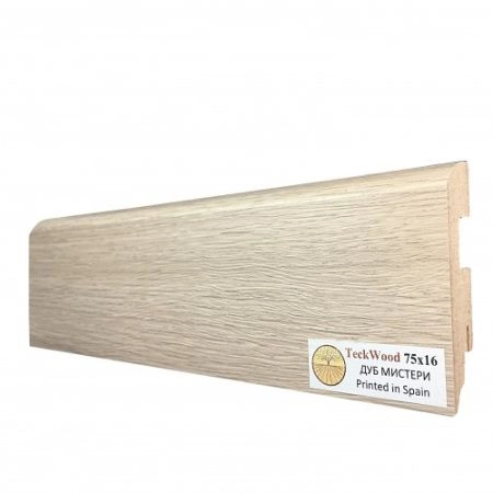 Плинтус МДФ ламинированный TeckWood Дуб Мистери 2150×75×16