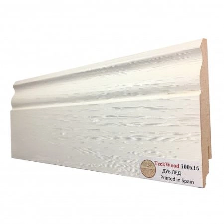 Плинтус МДФ ламинированный TeckWood Дуб Лёд 2150×100×16