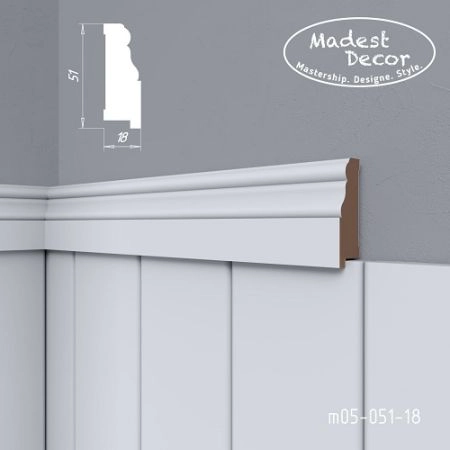 Лепнина Молдинги Madest Decor Молдинг Madest Decor для панелей m05-051-18 под покраску