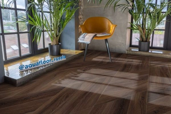 Кварц виниловое покрытие Aquafloor Parquet Chevron Glue Кварц виниловое покрытие Aquafloor Parquet Chevron Glue AF2559PGCh