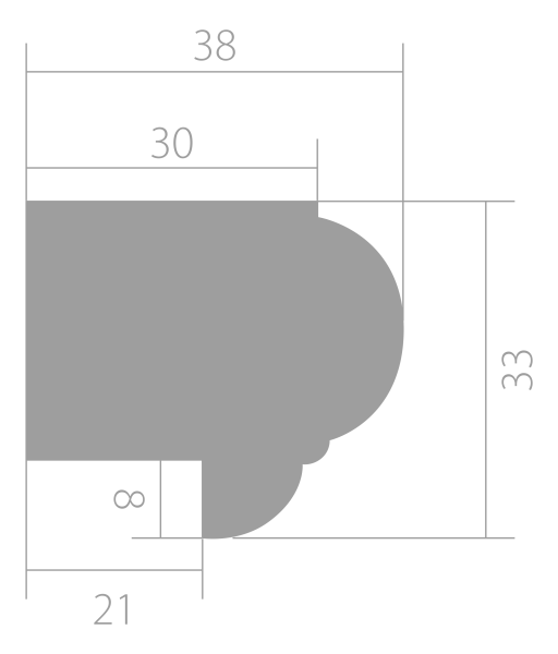 Лепнина Молдинги Ultrawood Молдинг Ultrawood Trim 003 (2440 х 38 х 33)