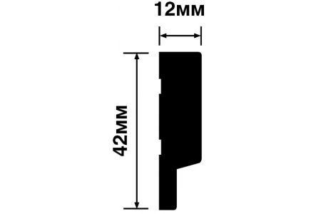 Стеновые панели Hiwood Молдинг для панелей Финишный молдинг Hiwood LF124A BU22 2700×42×12